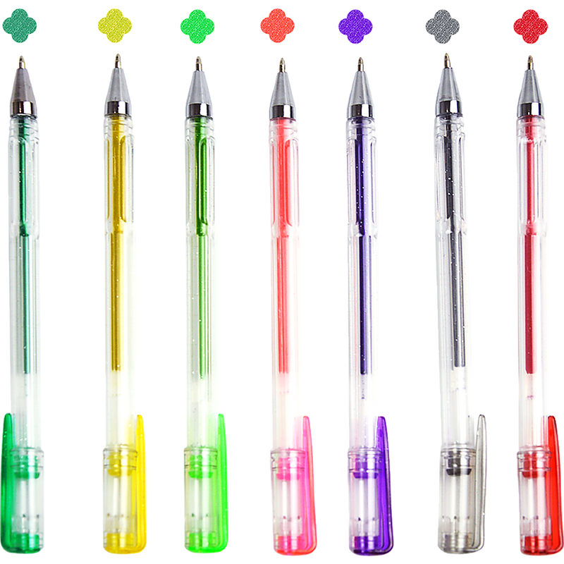 Glitter Gel Pens (100 pack) with 2.5X More Ink - Craft, Kids & Adult Colouring