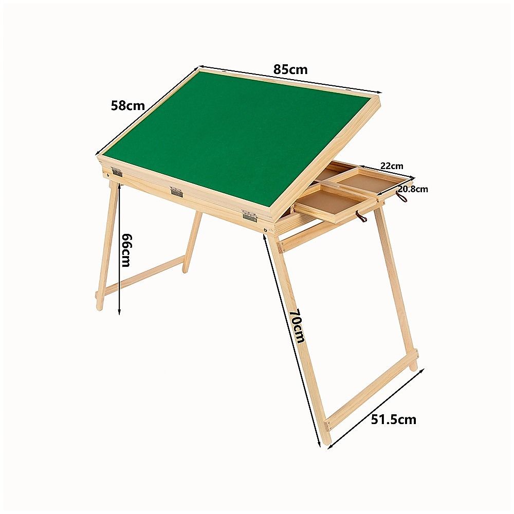 Portable folding jigsaw puzzle table by Everything Baby, designed for kids' activity toys with a sturdy surface and storage options.
