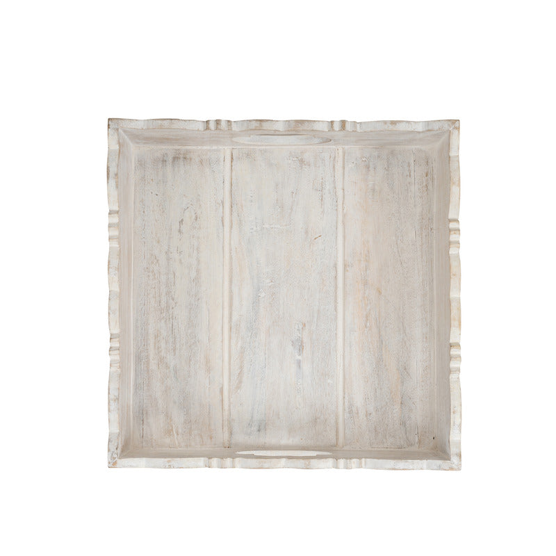 Handcrafted Carved Square Tray 30cm