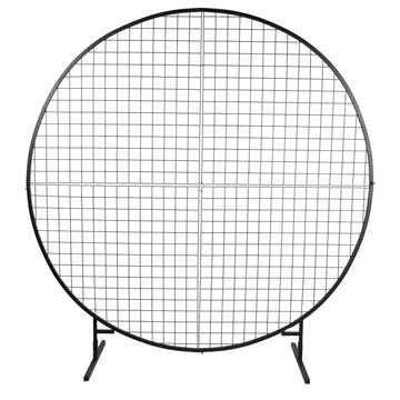 Sturdy Circular Flower Wall / Event Stand 200cm Diameter (Black Frame)