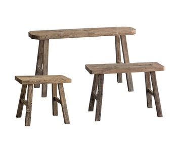 Set 3 Vintage Outdoor Kusina Bench 45cm