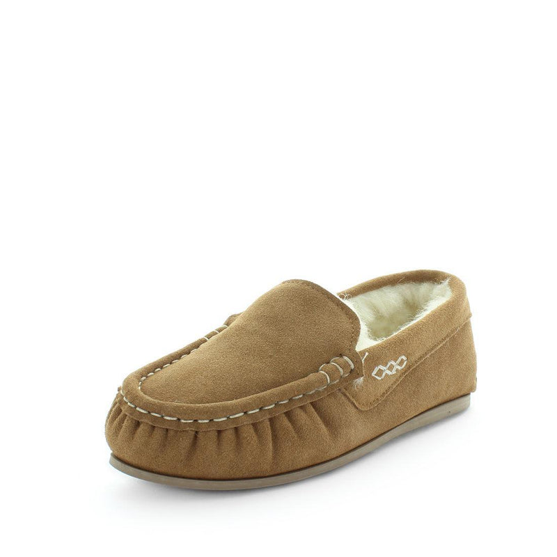 JUST BEE Women's CRISPY Slippers Chestnut 9US