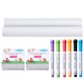 Everything Baby 32-piece kids' art easel accessory set with chalks, dry-erase markers, and paper rolls for children's drawing and painting.