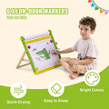 32-piece kids' art easel accessory set with chalks, dry-erase markers, and paper rolls for children's art and drawing activities