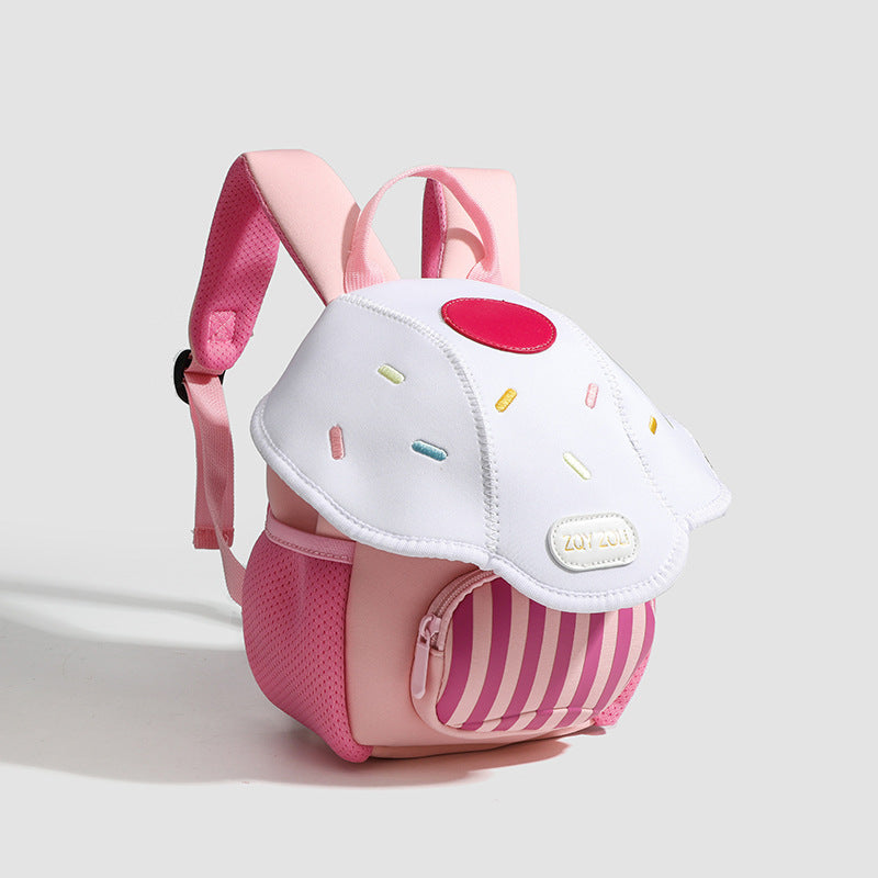Pink cartoon backpack for kids by Everything Baby, lightweight school bag for toddlers and preschoolers, ideal for travel and outdoor fun.
