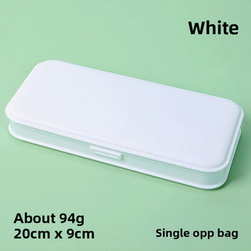 3-Pack White Macaron Color Pencil Case with Multi-Compartment Storage Waterproof PP Stationery Organizer for Australian Students School Essentials