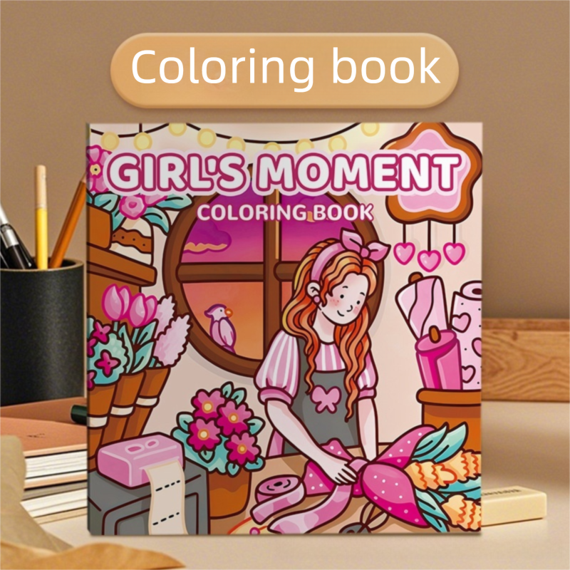 Baby and kids' coloring book by Everything Baby featuring detailed everyday scenes for creative drawing and coloring projects.
