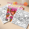 Relaxing Lifestyle Colouring Book by Everything Baby featuring detailed everyday scenes for kids' art and drawing projects.