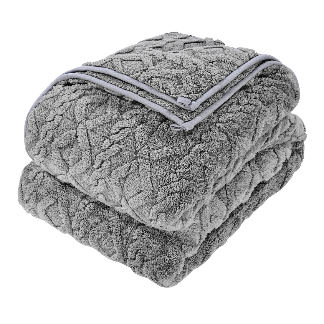 Grey 9kg Sherpa fleece weighted blanket with glass beads, queen size, soft and cozy for stress relief and better sleep.