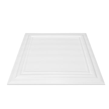 Ceiling Tiles, 16-Pack 20 x 20 in, Drop Ceiling Tiles Premium Polystyrene Sheet, Easy Installation/ Cutting Plastic Glue-up Ceiling Tile, Basement Ceiling Covering for Home/Office Decoration