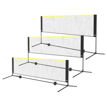 Badminton Net, Height Adjustable Volleyball Net, 10ft Wide Foldable Pickleball Net, Portable Easy Setup Tennis Net Set with Poles, Stand and Carry Bag, for Kids Backyard Game Indoor Outdoor Use
