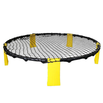 Portable Outdoor Spikeball Roundnet Game Set Team Beach Ball Game Bouncer Toy with Carrying Bag Net and 3 Balls Played Indoor Outdoor Lawn Beach Tailgating