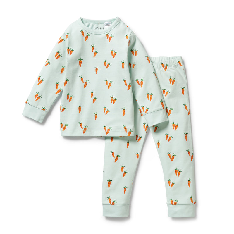 Wilson & Frenchy Long Sleeved Pyjamas - Cute Carrots