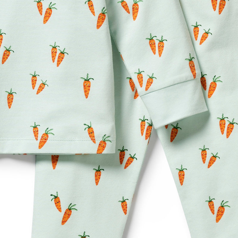 Wilson & Frenchy Long Sleeved Pyjamas - Cute Carrots