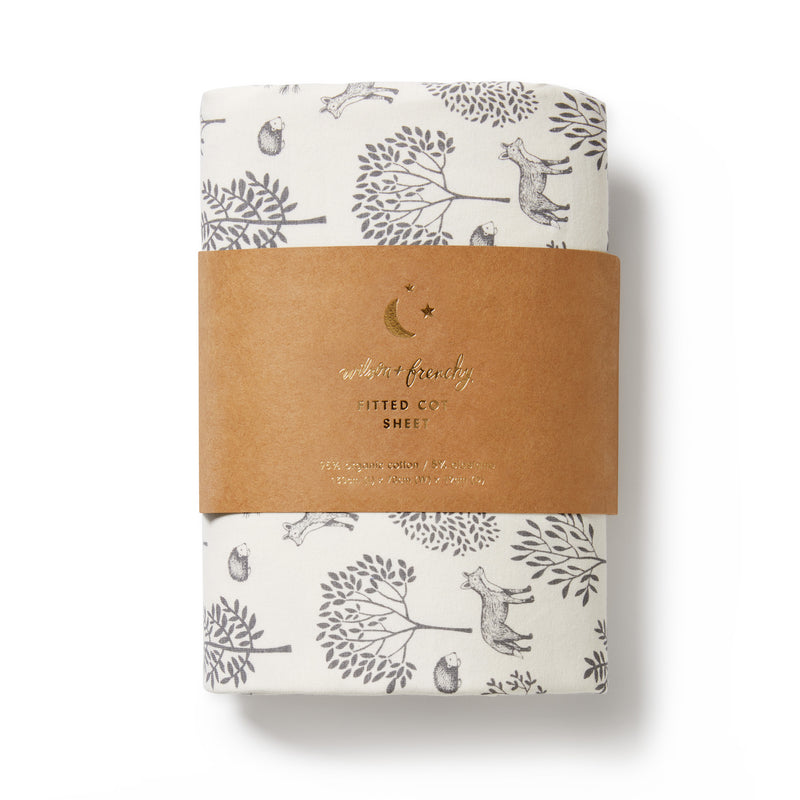 Wilson & Frenchy Cot Sheet - Woodland
