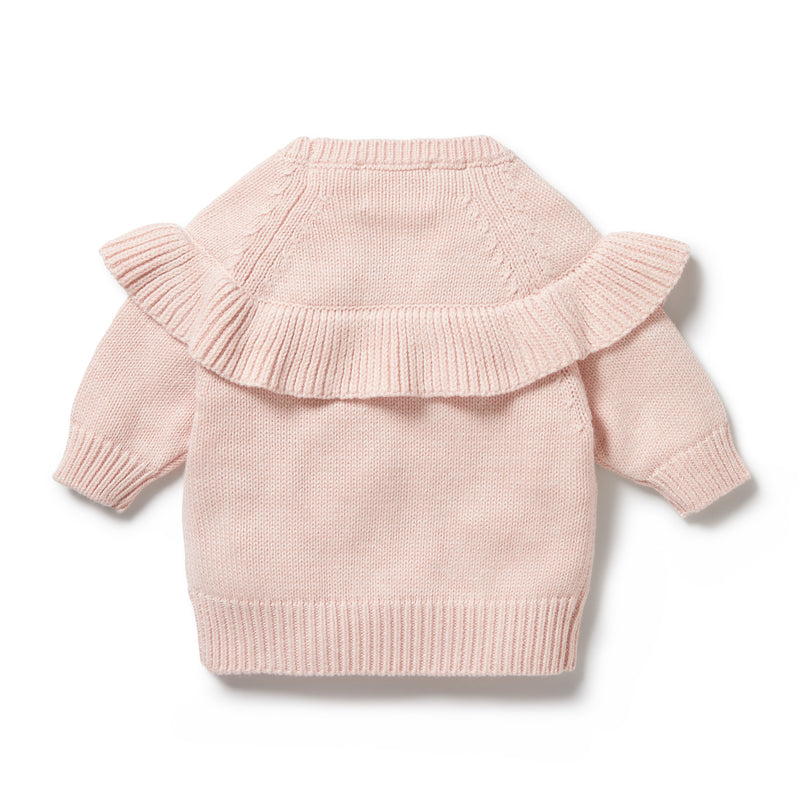 Wilson & Frenchy Knitted Ruffle Jumper - Pink