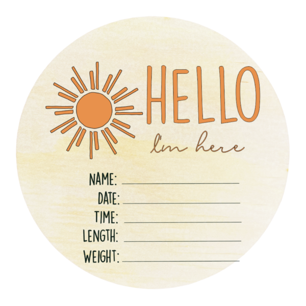 Timber Tinkers Announcement Disc - Hello I'm Here Sun
