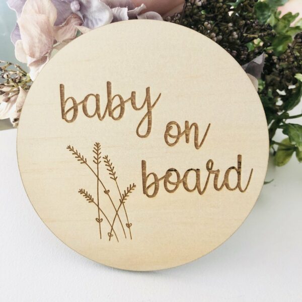 Timber Tinkers Announcement Disc - Baby On Board
