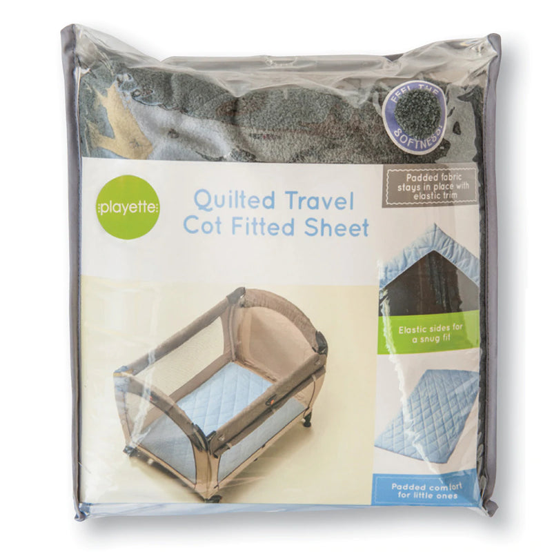 Quilted Travel Cot Sheet