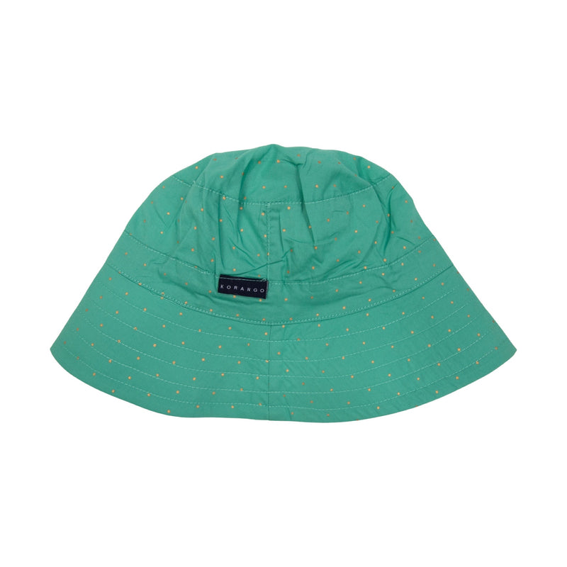 Gold Sot Cotton Poplin Sun Hat - Green