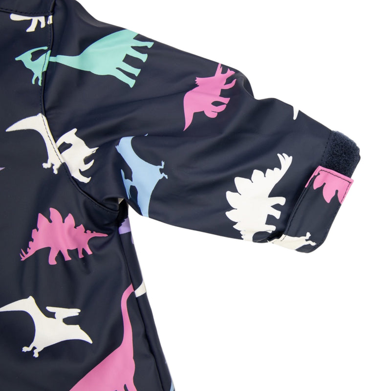 Korango Dino Colour Change Rain Suit - Navy
