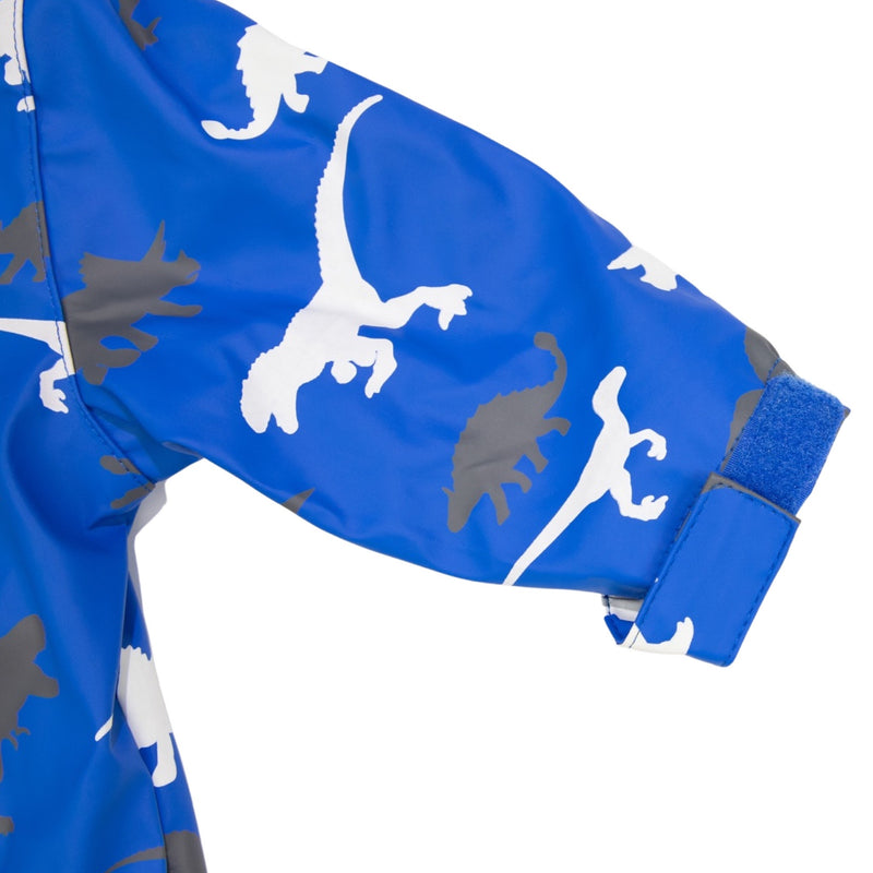 Korango Dino Colour Change Rain Suit - Victorian Blue