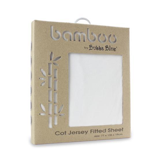 Bamboo Jersey Fitted Sheet - White
