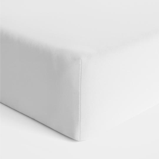 Bamboo Jersey Fitted Sheet - White