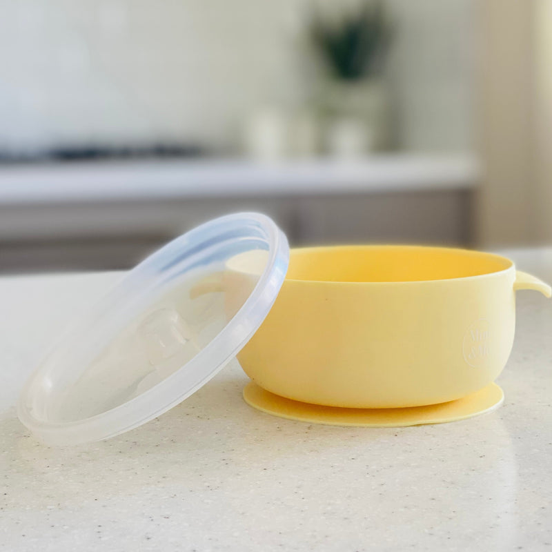Mini & Me Suction Round Bowl with Lid