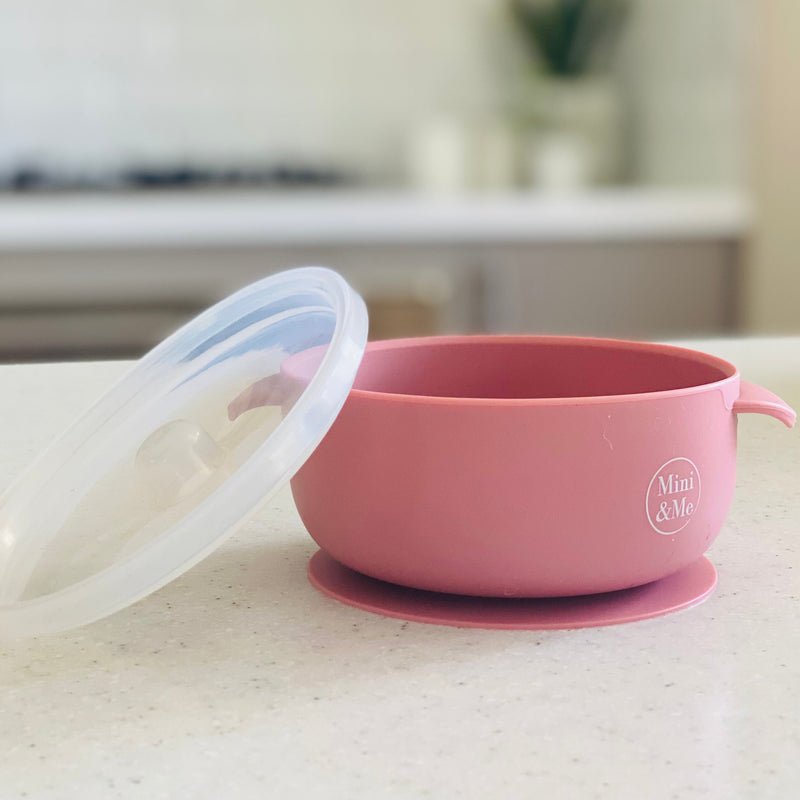 Mini & Me Suction Round Bowl with Lid