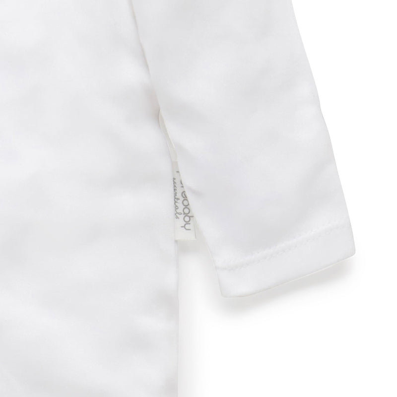 Purebaby 2pk Zip Growsuit - White/Grey Tree