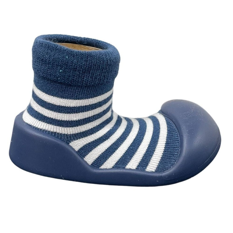 Es Kids Rubber Soled Eaton Socks - Navy Stripe