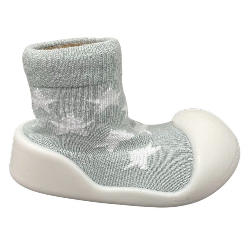 Es Kids Rubber Soled Eaton Socks - Grey Star