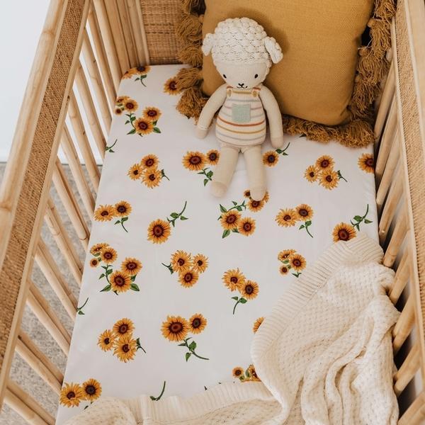 Snuggle Hunny Cot Sheet - Sunflower