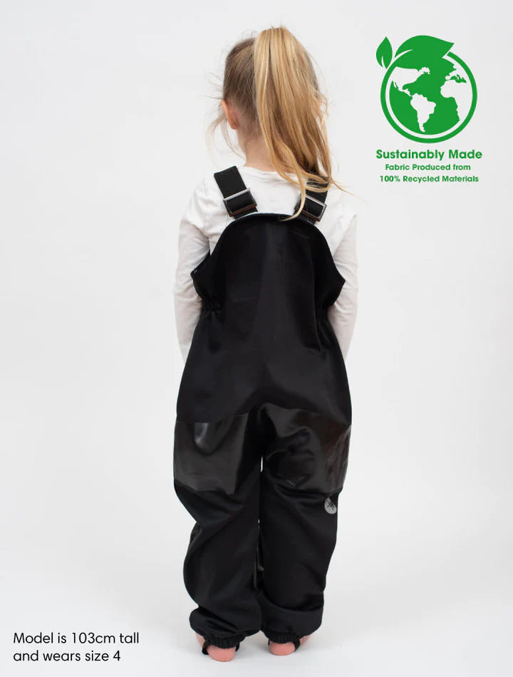 Therm All Weather Waterproof Fleece Overalls - Black